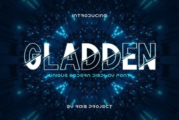 Gladden Typeface Review: Futuristic Glitch for Bold Brand Identity