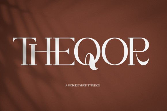Theqor: A Modern Serif Typeface for Elegant Brand Identity Design